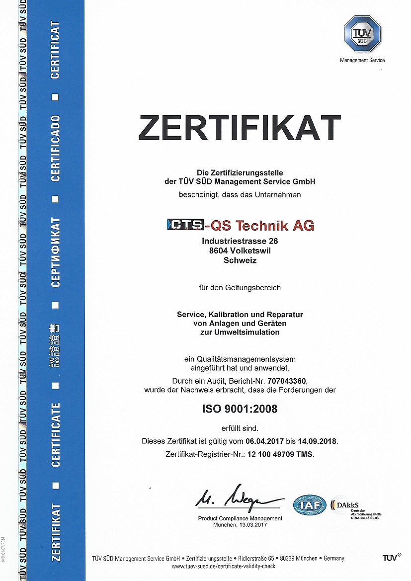Certificate Switzerland